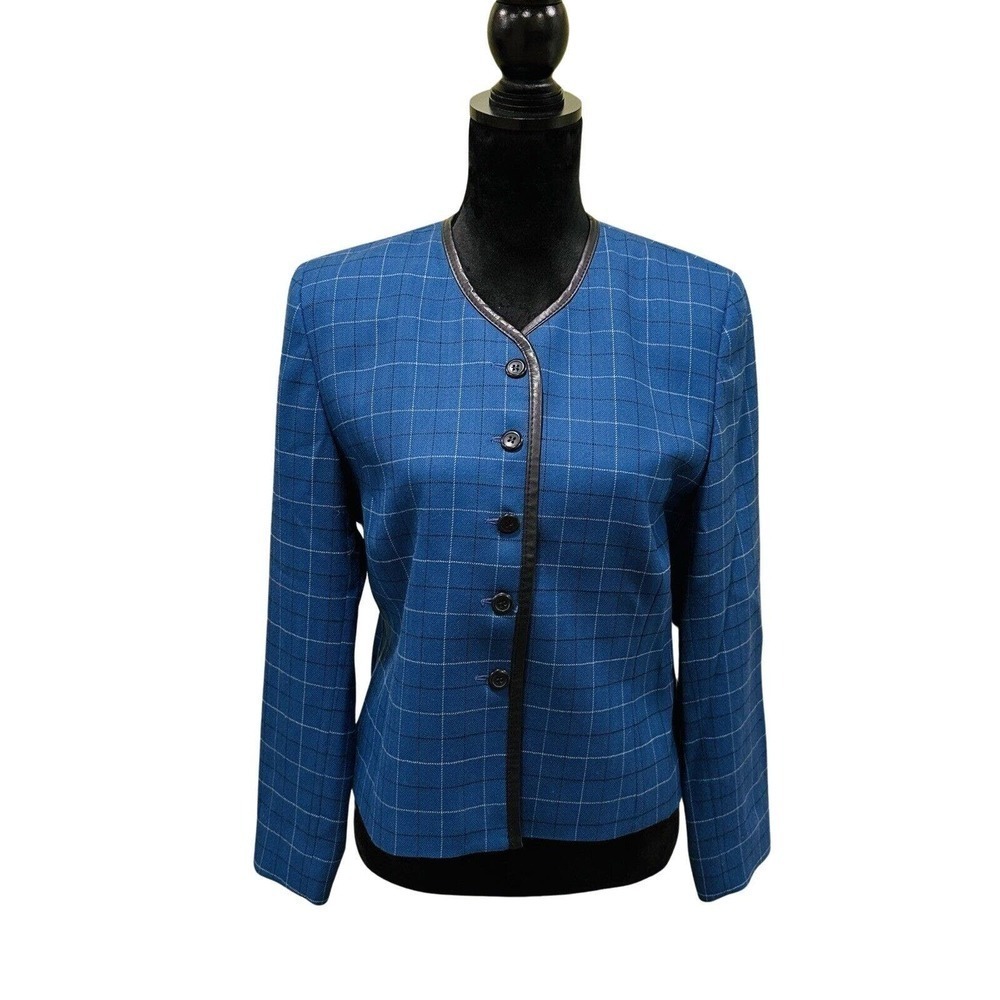 Pendleton Women's Top Size 12 Petite‎ Wool Made in USA Padded Shoulders